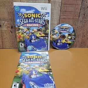 Sonic & Sega All-Stars Racing (Nintendo Wii, 2010) Complete W/ Manual NM Disc